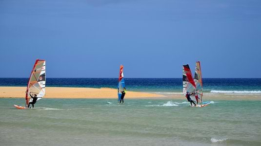windsurfing in the canary islands