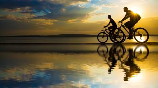 Sunset cycling