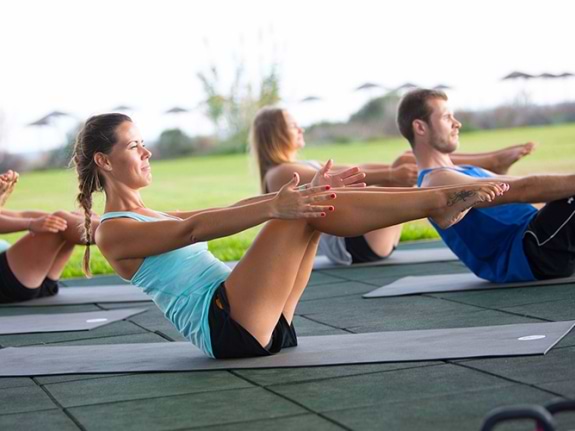 yoga class in Greece