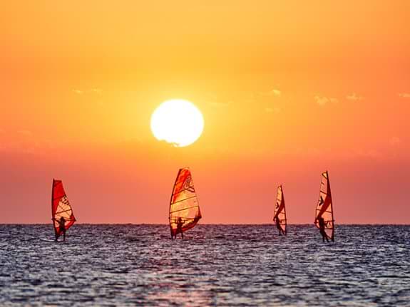 windsurfing in Rhodes