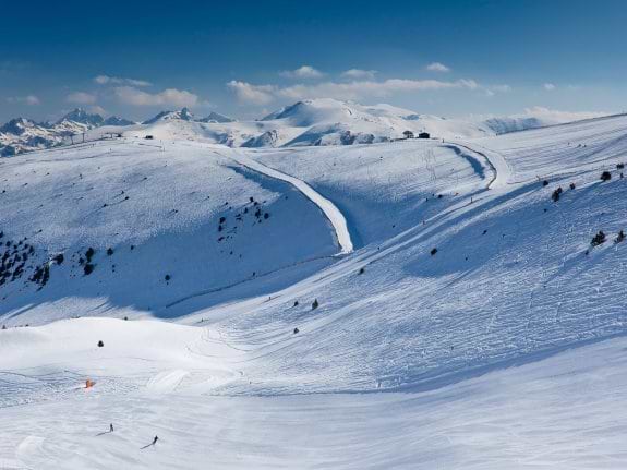 Snowy slopes in El Tarter, Andorra