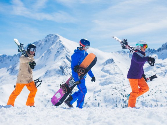 Snowboarders in Andorra