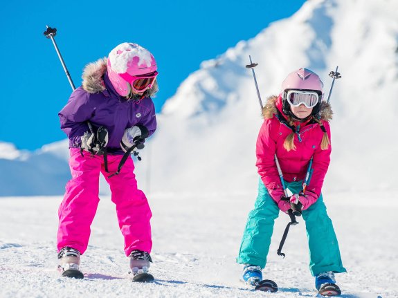Young skiers in France