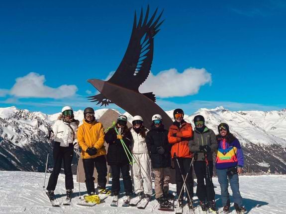 Group of skiers in Andorra