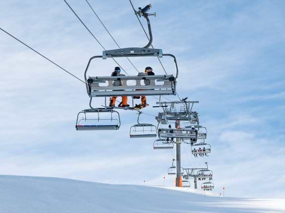 Neilson staff on a ski lift in Andorra