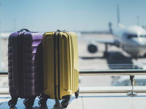 Suitcases at an airport