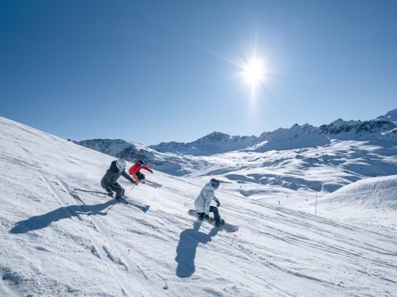 People skiing in Val d'Isere