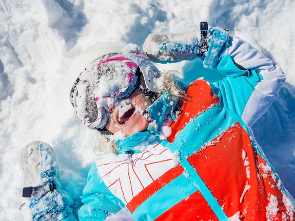 Having fun in the snow