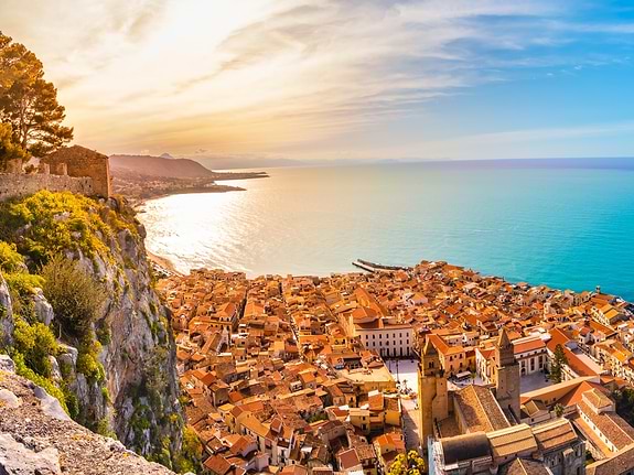 Cefalu at sunset