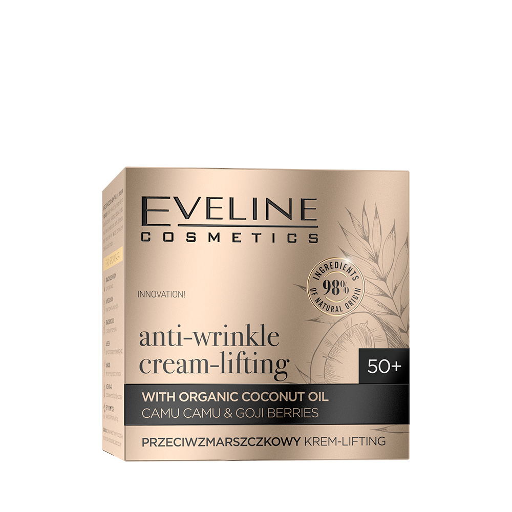 Eveline - ORGANIC GOLD Anti-wrinkle cream - lifting with organic coconut oil