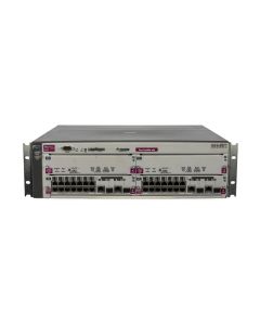 HP ProCurve J4850A 5304XL 28 Port 1GBASE-T Switch with J9001A, J9003A, 2x J4907A Front View