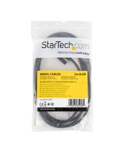 Startech SCNM9FF2MBK Black DB9 RS232 Serial Null Modem Cable F/F 2M