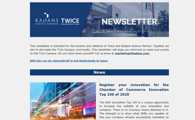 Twice Kadans Newsletter of April 2020