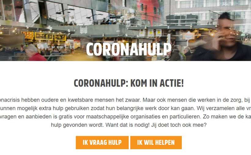 NLvoorElkaar Coronahulp website