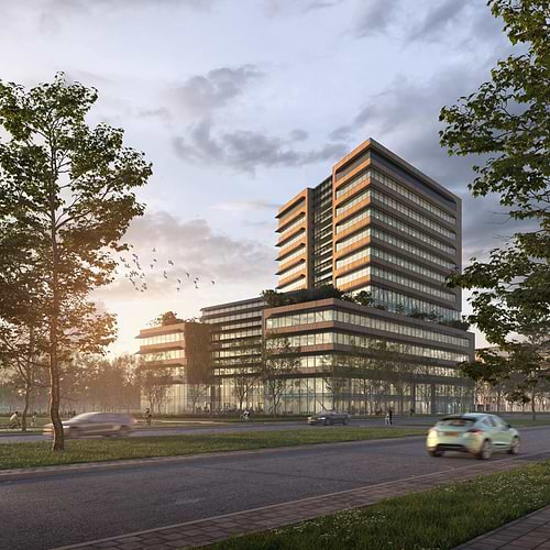Plus Ultra Utrecht offers companies the opportunity to grow in a prominent location on the Utrecht Science Park. Plus Ultra Utrecht will be a multi-tenant building where R&D companies in the field of Life Sciences and Health will have space to innovate and grow. The new building will be an inspiring and lively meeting place in the largest science park in the Netherlands. The name 'Plus Ultra' fits in perfectly with this. Plus Ultra' means 'ever further' and refers to the drive to keep innovating and improving.