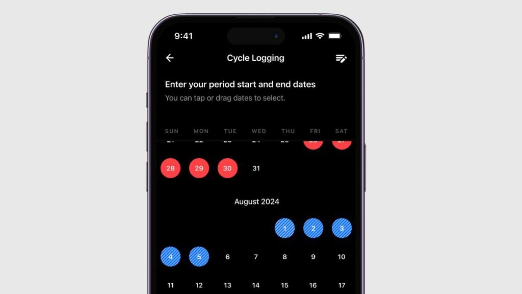 Cycle Logging Ultrahuman