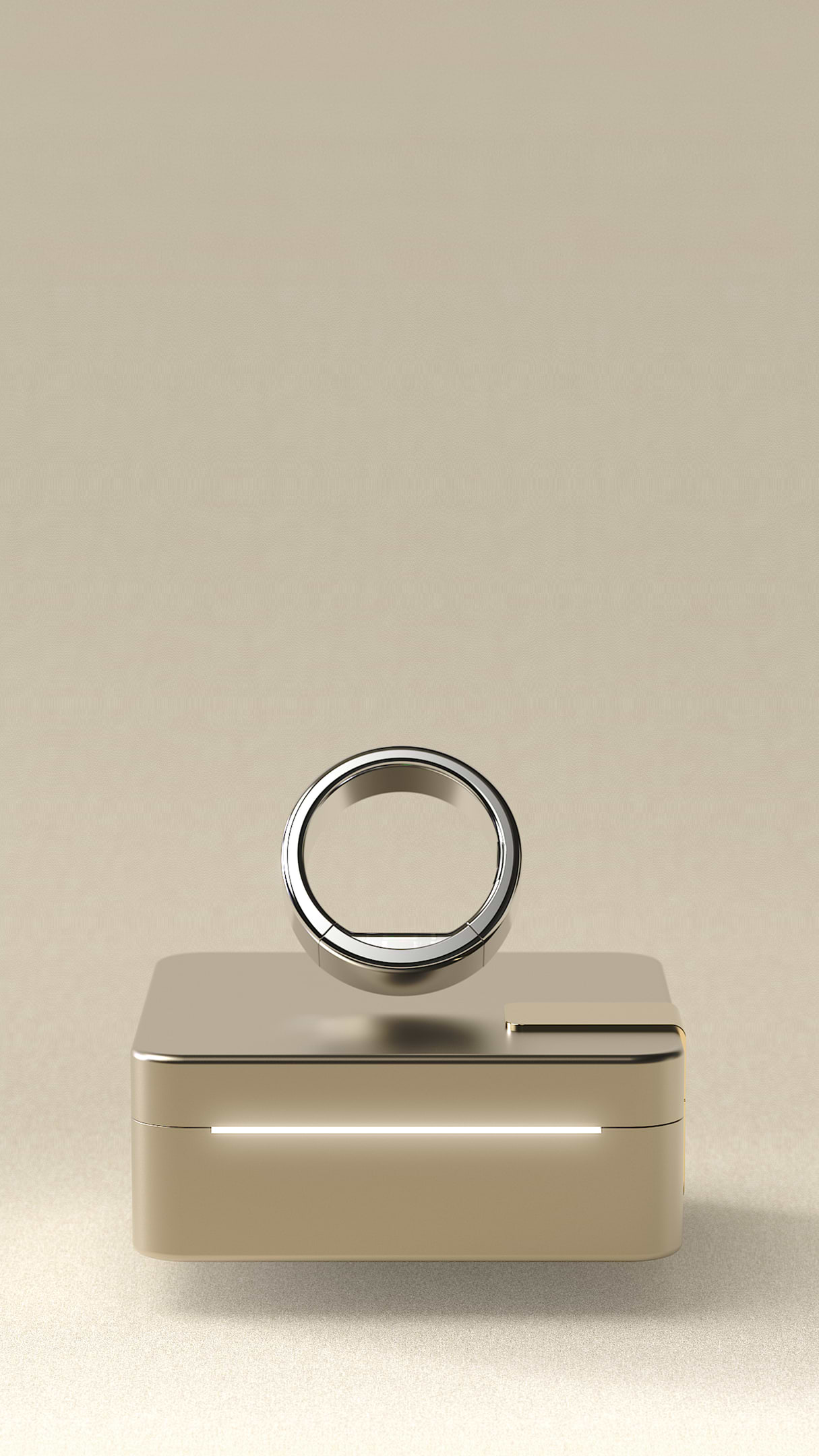 Ultrahuman Ring PRO on charging base
