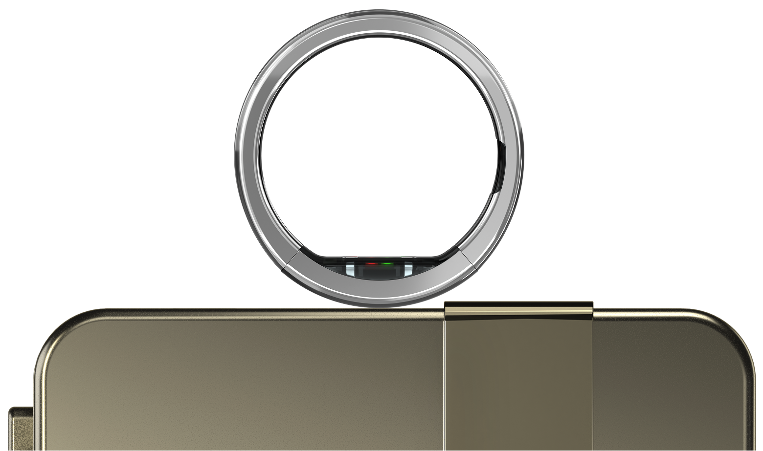 Ultrahuman Ring Pro on charging base