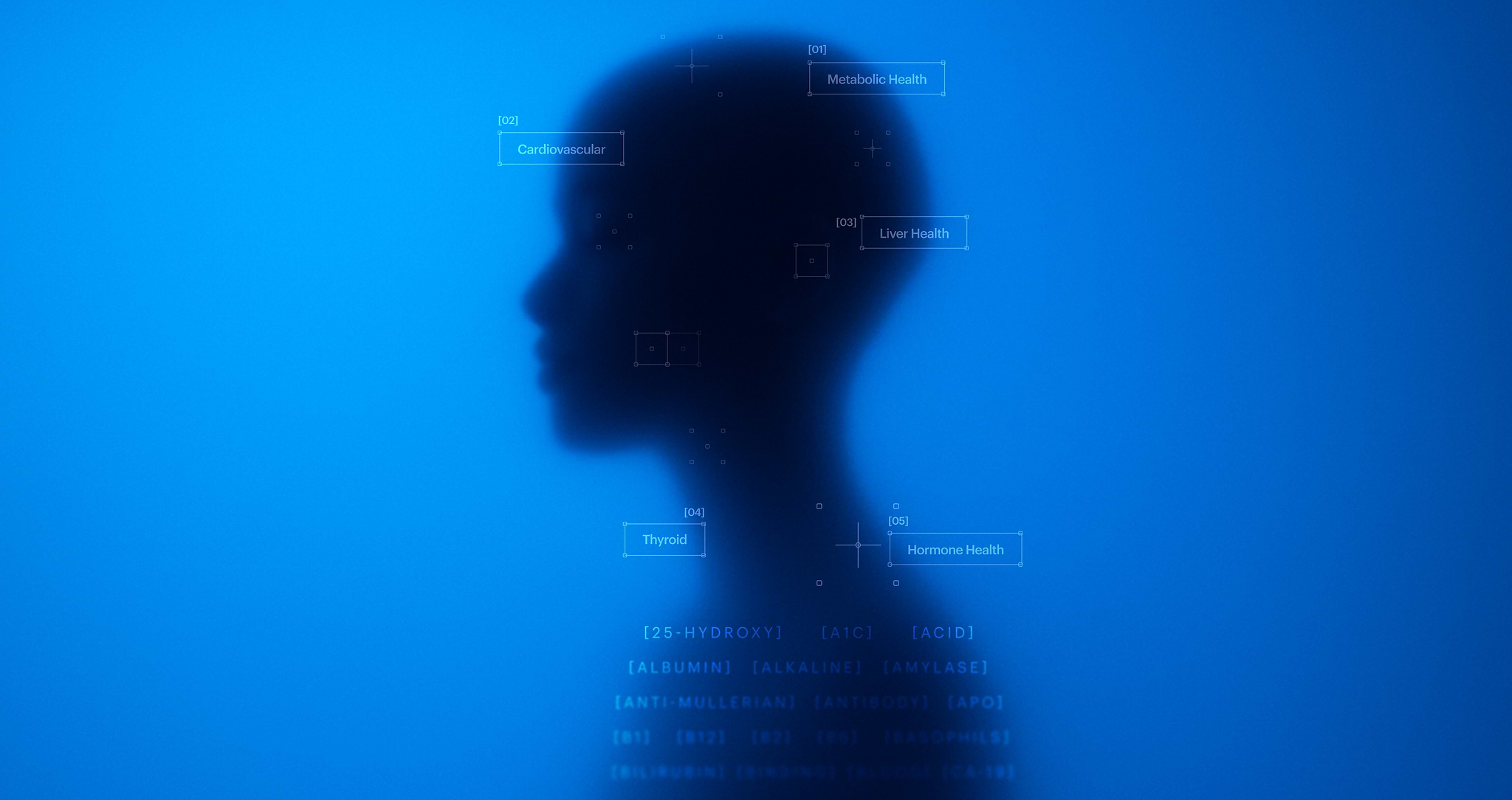 Blood Vision blue abstract background