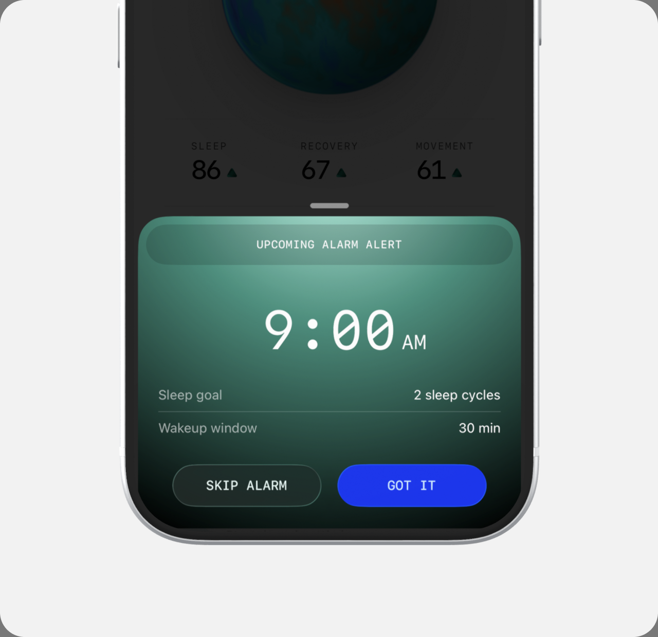 PowerPlugs in the Ultrahuman app: Smart Alarm