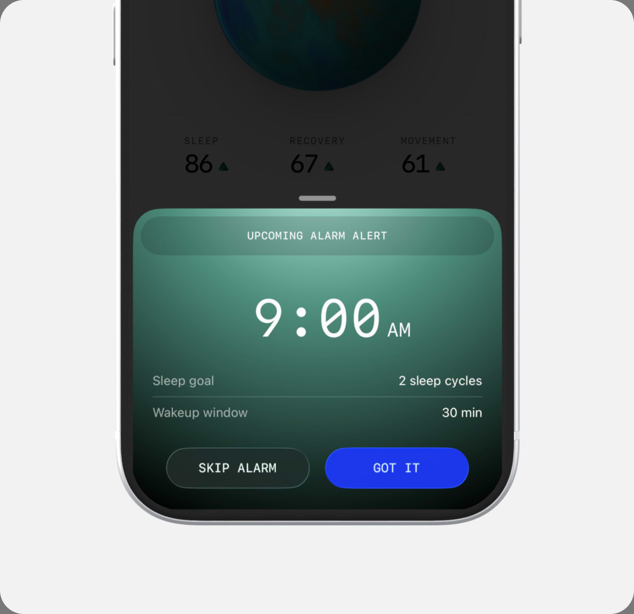 PowerPlugs in the Ultrahuman app: Smart Alarm
