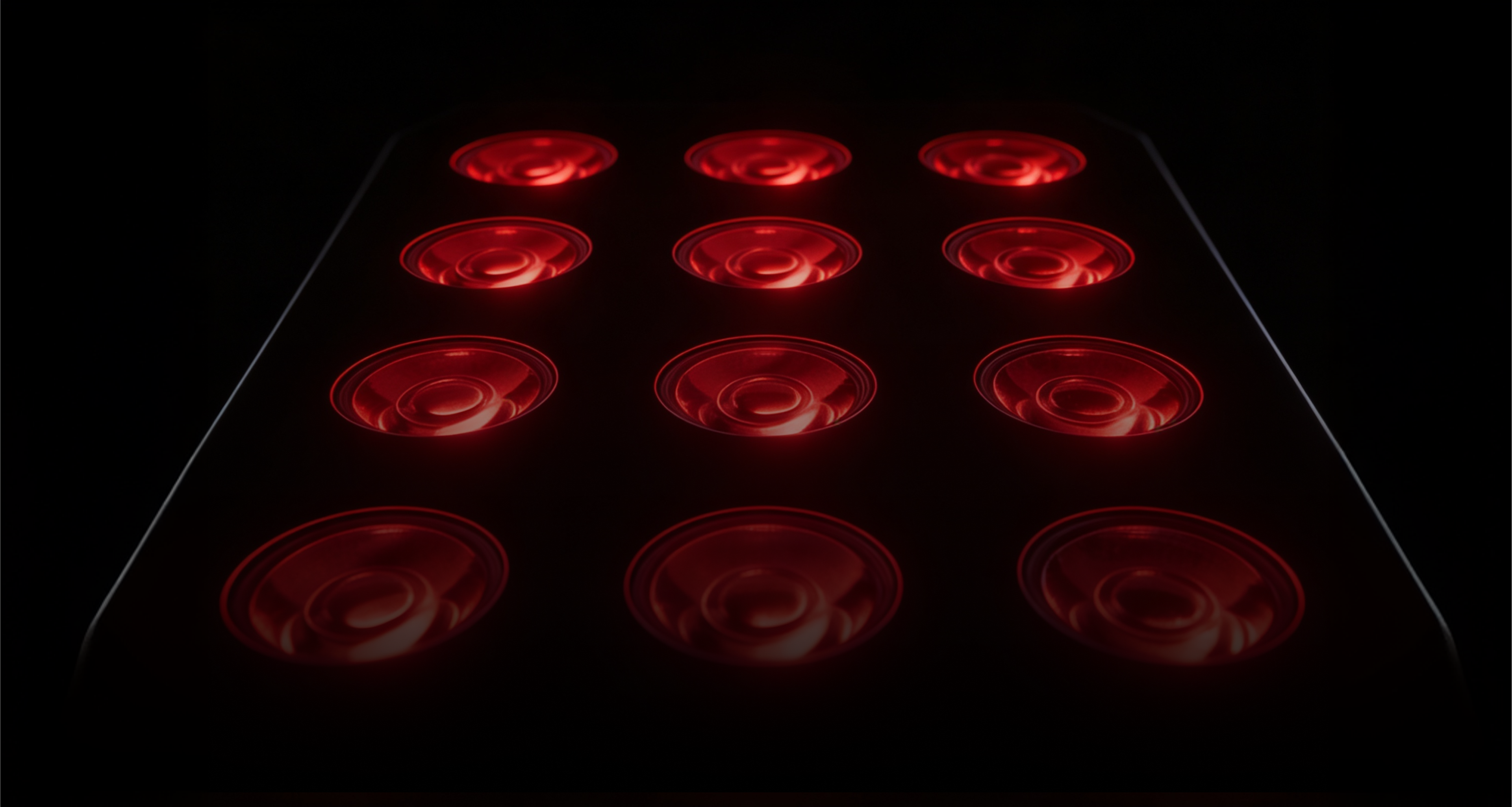 Photon LED grid in close-up