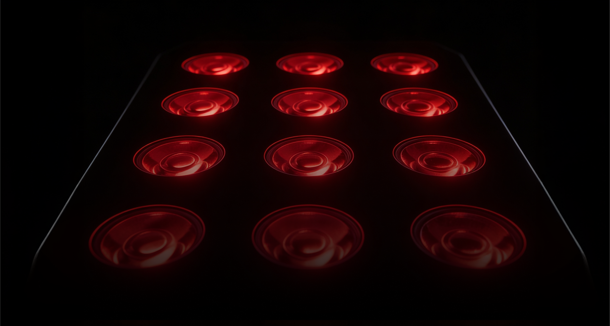 Photon LED grid in close-up