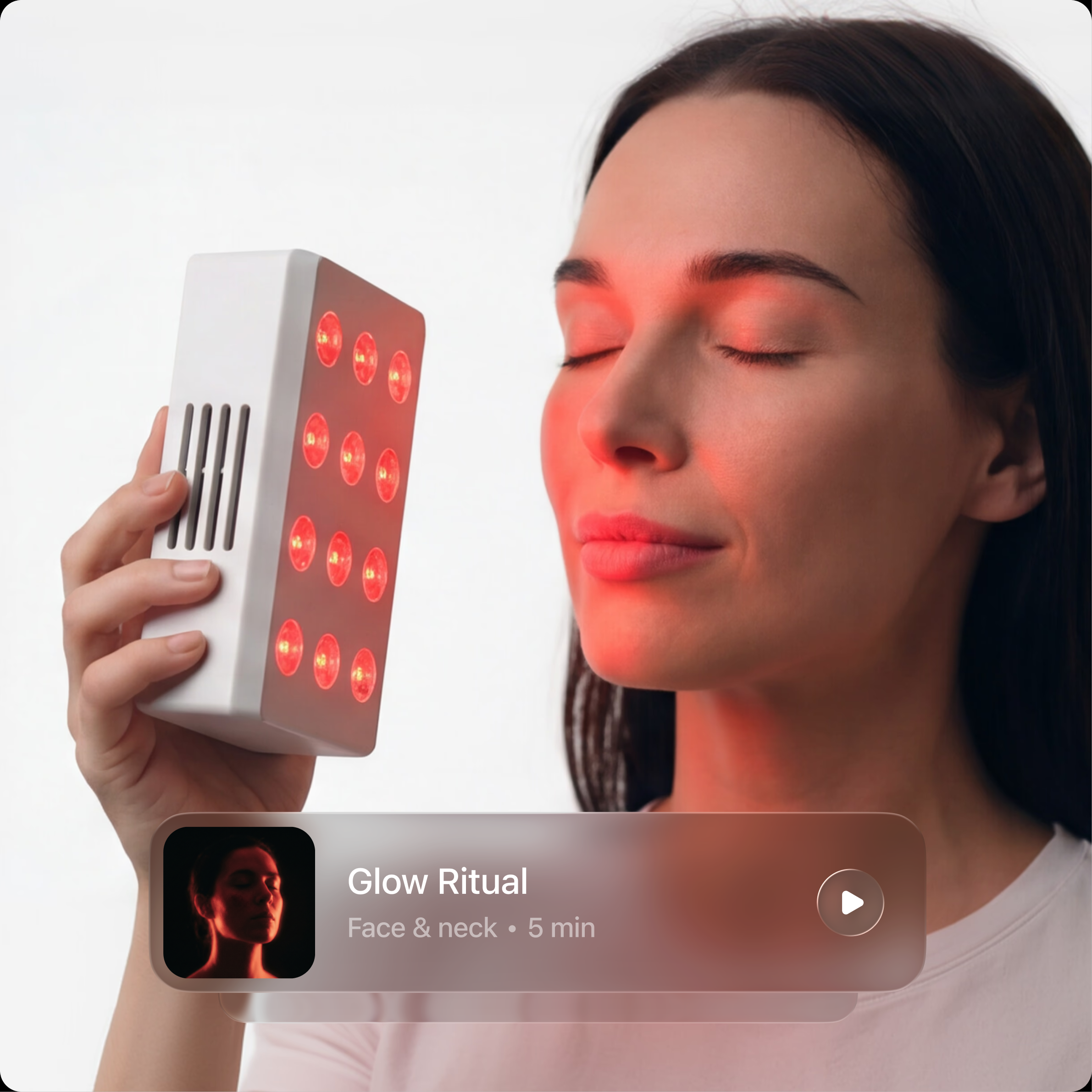 Photon red light therapy supporting skin health