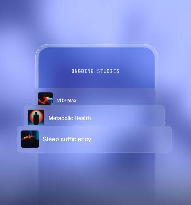The ongoing studies list in the Ultrahuman app