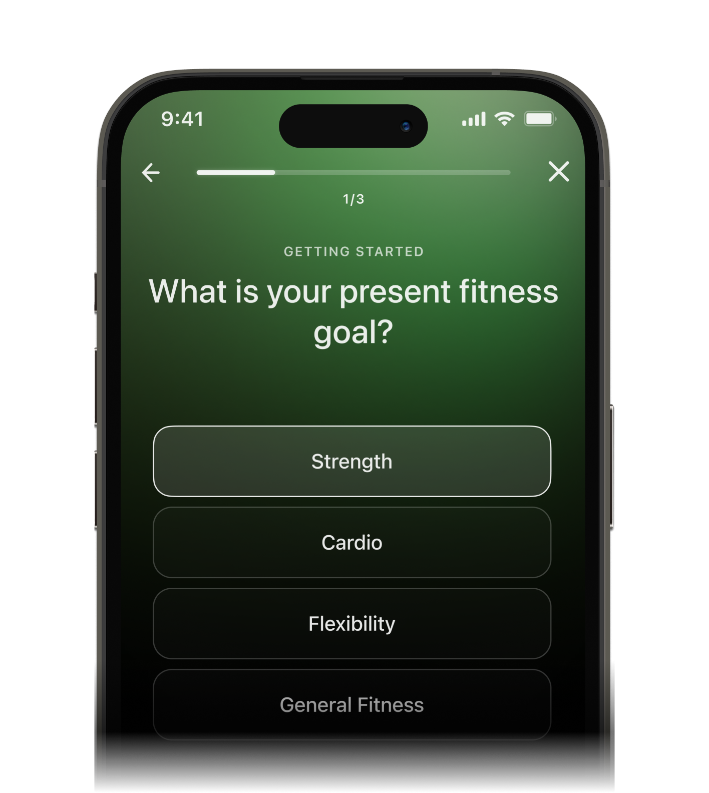 Personalised to your fitness goals