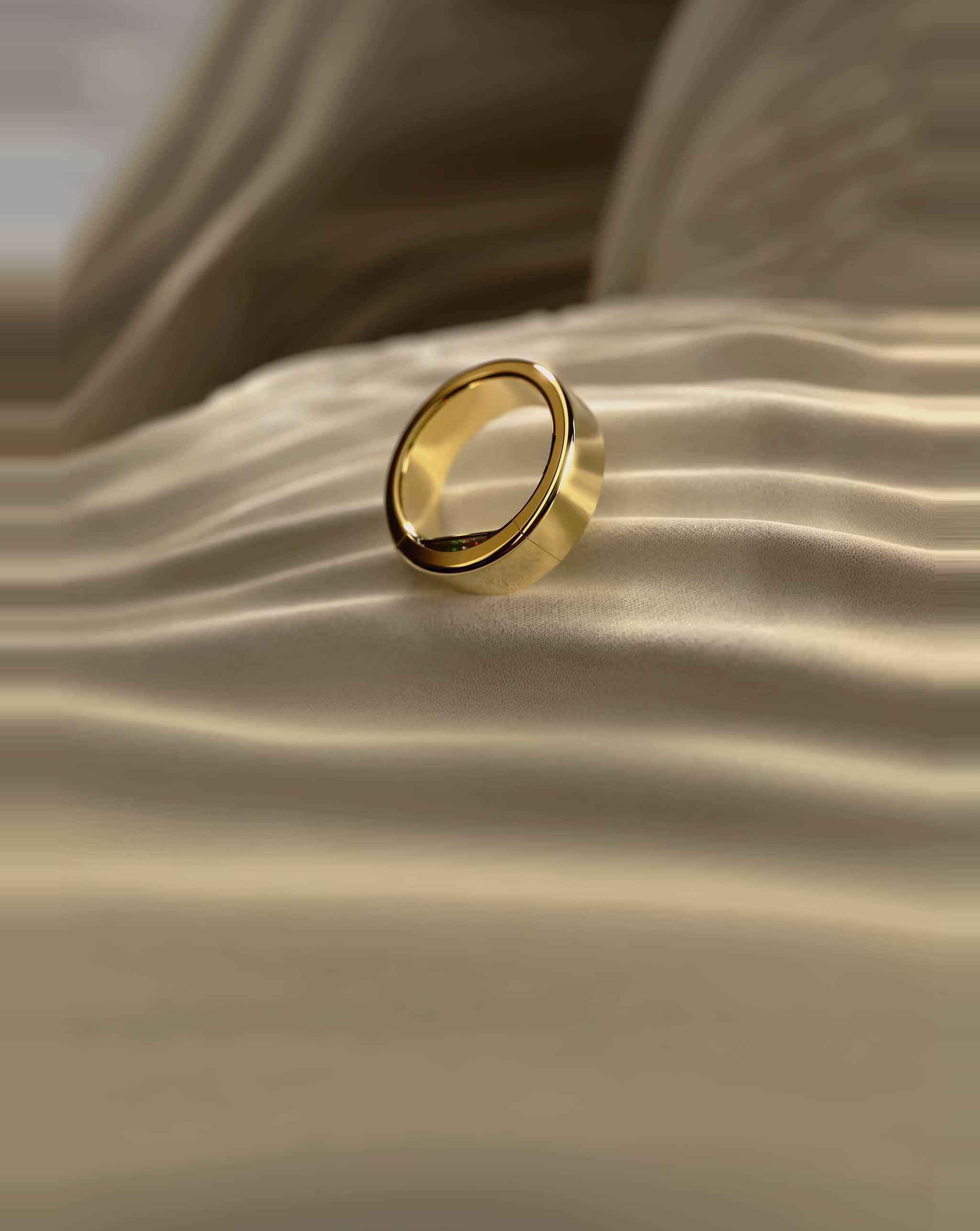 The Ultrahuman Ring resting on a light surface