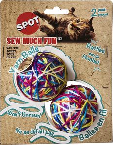 משחק לחתול-זוג כדורי תפירה sew much fun  