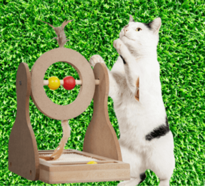 משחק לחתול-לונה פארק צעצוע אינטראקטיבי מעץ לחתול