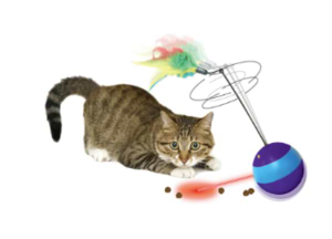 משחק לחתול-כדור משחק אלקטרוני לייזר וחטיפים