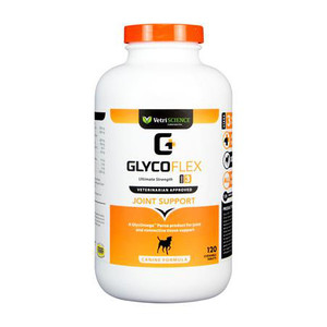 תוסף גלוקוזומין לכלב גליקופלקס 90 טבליות Glyco Flex 3