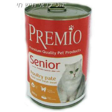 שימורים לחתול זקן (סניור) פרימיו PREMIO בטעם עוף