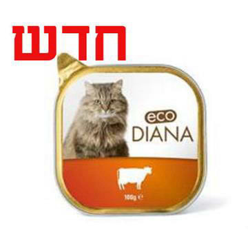 12 דיאנה מעדן פטה 100 גרם לחתול Eco Diana
