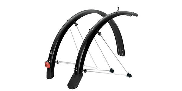 P45 Mudguards with Mudflap - Black