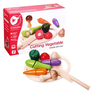 צעצוע עץ - סט חיתוך ירקות