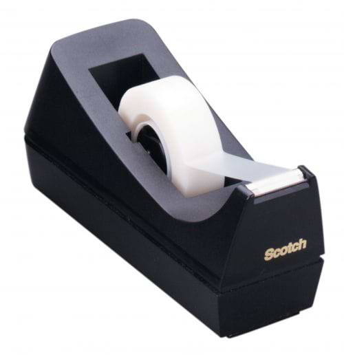 Scotch Non-Slip Desktop Tape Dispenser Black Plastic C38