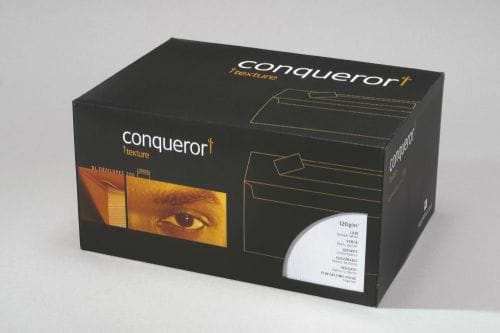 Conqueror Laid DL Wallet Envelope 110x220mm Brilliant White (Pack of 500) CDE1006BW