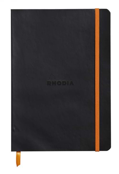 Rhodiarama Soft Cover Notebook 160 Pages A5 Black 117402C