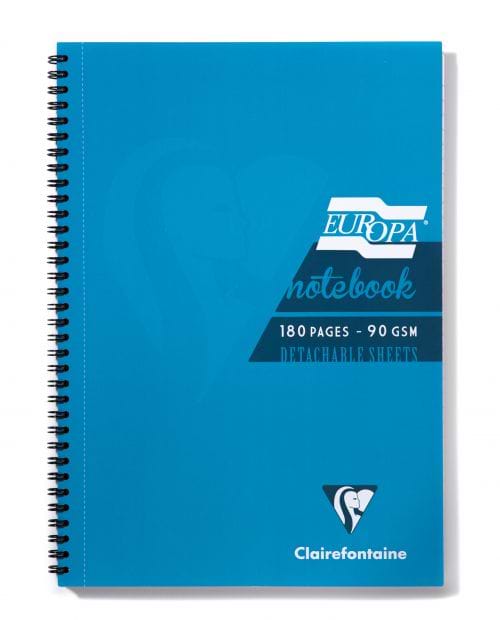 Clairefontaine Europa Notebook 180 Pages A4 Turquoise (Pack of 5) 5802Z
