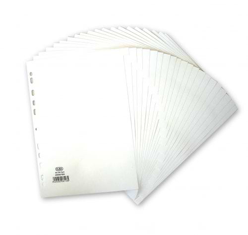 Elba 20-Part Divider 160gsm Multipunched A4 White 400007500