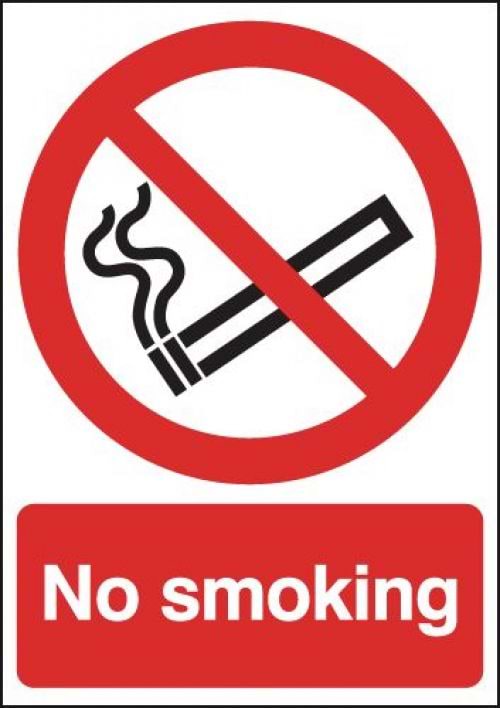Safety Sign No Smoking A5 PVC ML02051R