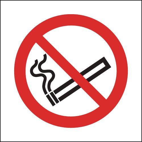 Safety Sign No Smoking Symbol 50x50mm Self-Adhesive PH04739S