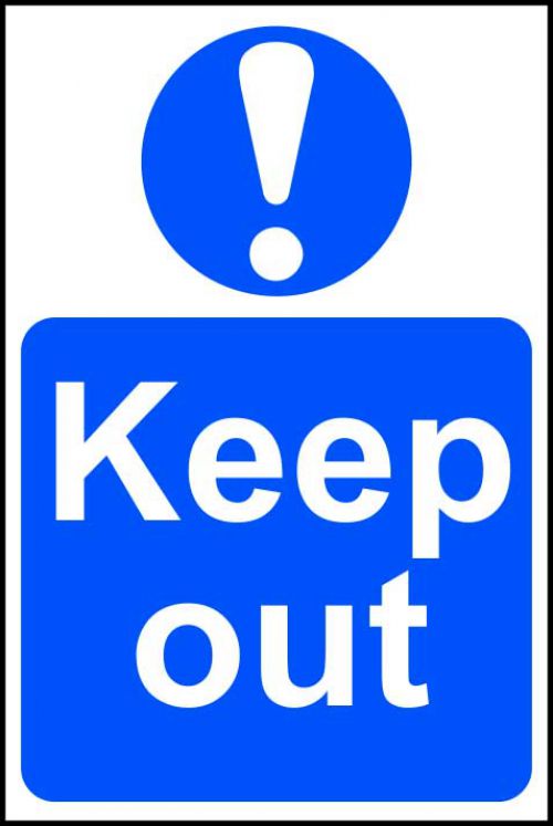 Spectrum Industrial Keep Out S/A PVC Sign 400x600mm 4003