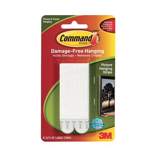 3M Command Picture Hanging Strips Large (Pack of 4) 17206