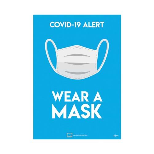 Avery Wear A Mask Poster A4 (Pack of 2) COVWMA4