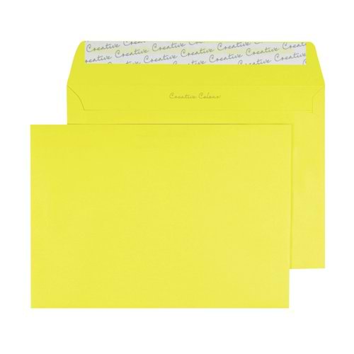 C5 Wallet Envelope Peel and Seal 120gsm Banana Yellow (Pack of 250) BLK93019